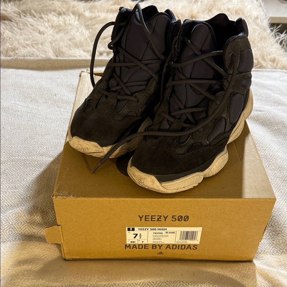 Adidas Yeezy 500 High Black Sneakers